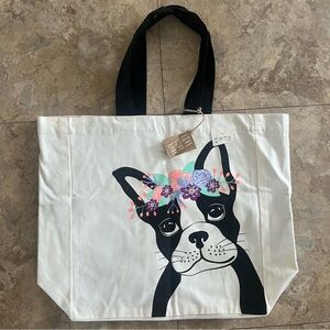 french bulldog canvas tote bag